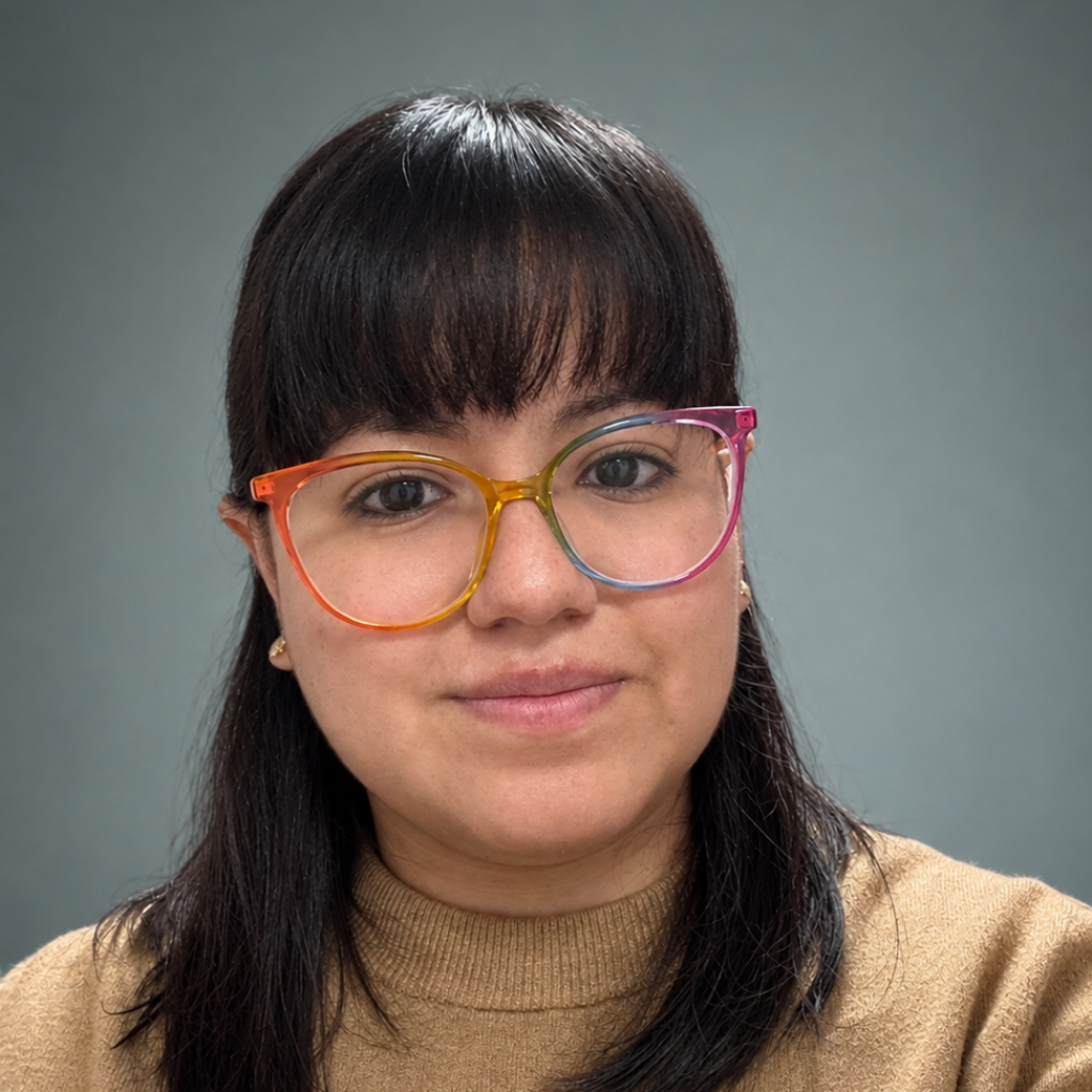 Rainbow Glasses Studio Portrait